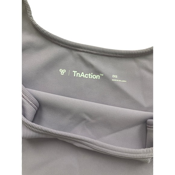 TnAction Aritzia Purple Ribbed Square Neck Crop Top Tank Womens Size 2XS Active - Picture 4 of 6